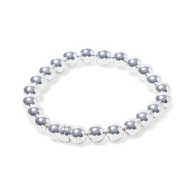 Beblue BBS8M-S Silver Be Bold Bead Bracelet 8mm