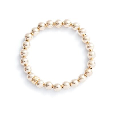 Beblue BBS8M-G Gold Be Bold Bead Bracelet 8mm