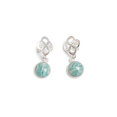 Beblue BO1572-SLV Silver 1572 Turquoise Stone Dangle Earrings - Amalfi Breeze