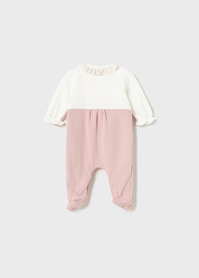 Mayoral 2734 Baby Girl's Long Sleeve Footed Onesie