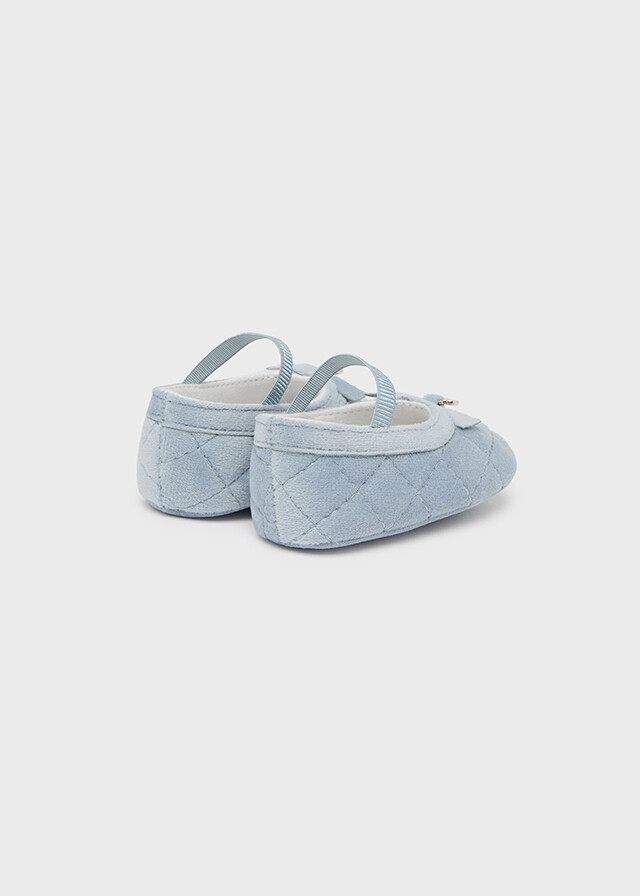 Mayoral 9689 baby girls velvet Maryjanes nieve with little gold charms
