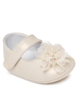 Mayoral 9630 Baby Girl's Velcro Shoes w/ Pompom – Crudo