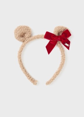 Mayoral 10547 Baby Girl's OS Teddy Bear Headband – Camel