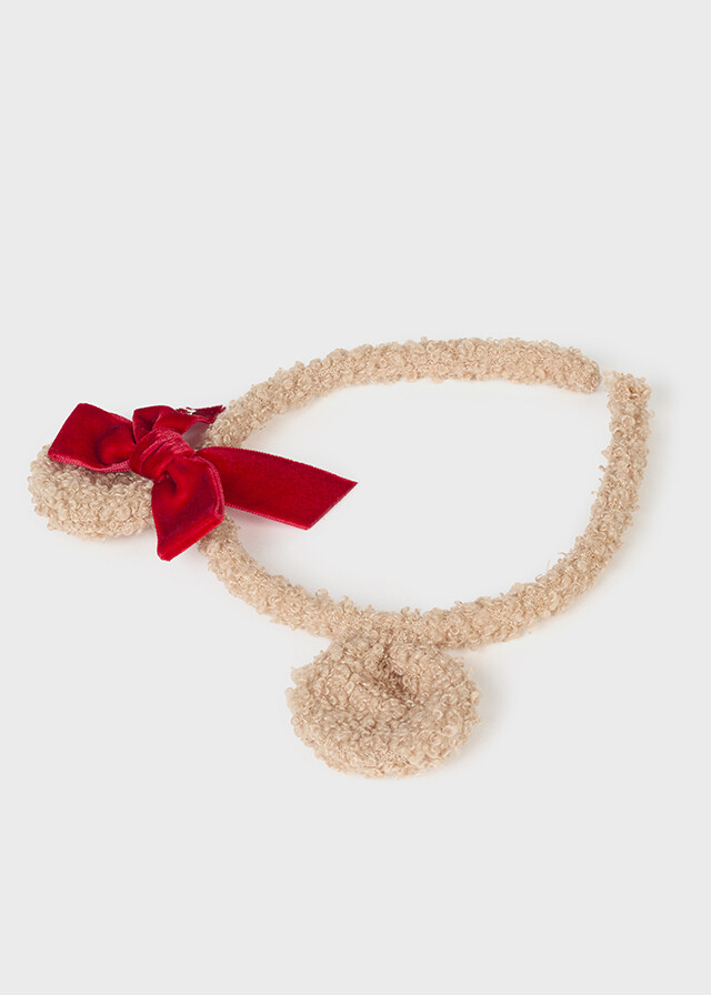 Mayoral 10547 Baby Girl's OS Teddy Bear Headband – Camel