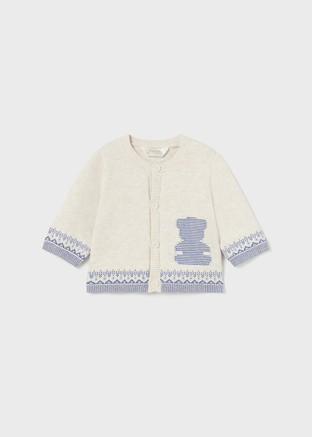 Mayoral 2677 Baby Boy's Long Sleeve T-Shirt, Knit Sweater & Overalls Set 3PC