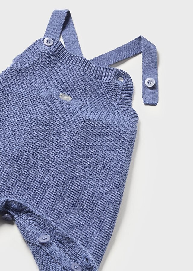 Mayoral 2677 Baby Boy's Long Sleeve T-Shirt, Knit Sweater & Overalls Set 3PC