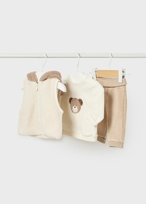 Mayoral 2685 Baby Boy's Long Sleeve Sweater, Vest & Pants Set 3PC