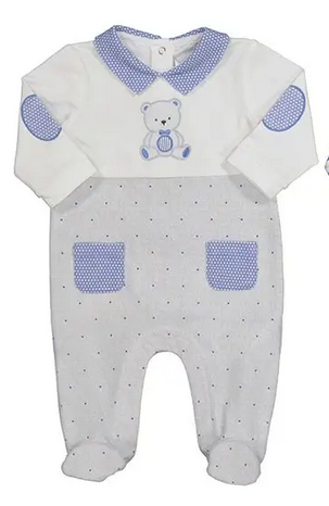 Mayoral 1753 Baby Boy's Blue Onesie Pyjama