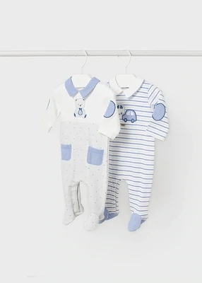 Mayoral 1753 Baby Boy's Blue Onesie Pyjama