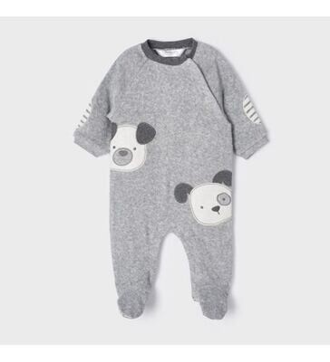 Mayoral 2631 Baby Boy's Long Sleeve Dog Onesie – Fog Vigore