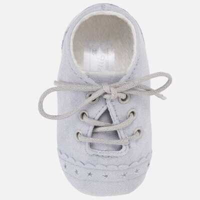 Mayoral 9353 Baby Boy Size 18 Shoes Ivory/Stars/Lace Ups