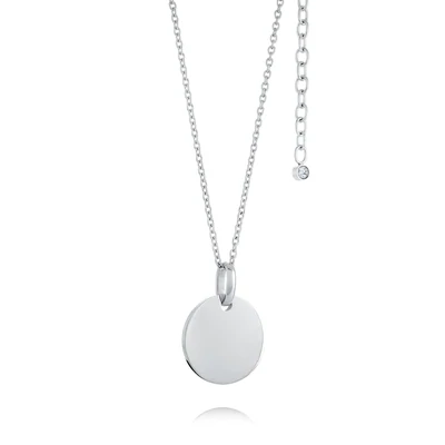 Italgem SWP35 Silver Necklace Coin Circle Pendant