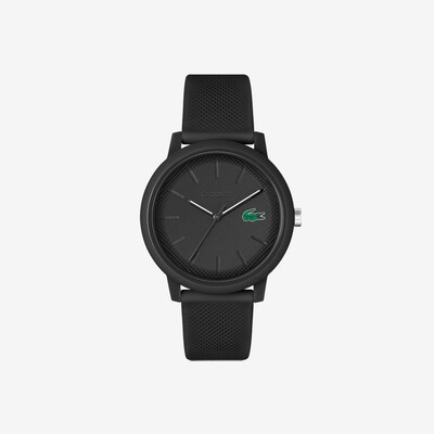 Lacoste 2011171 Men’s Silicone Strap Watch – Black