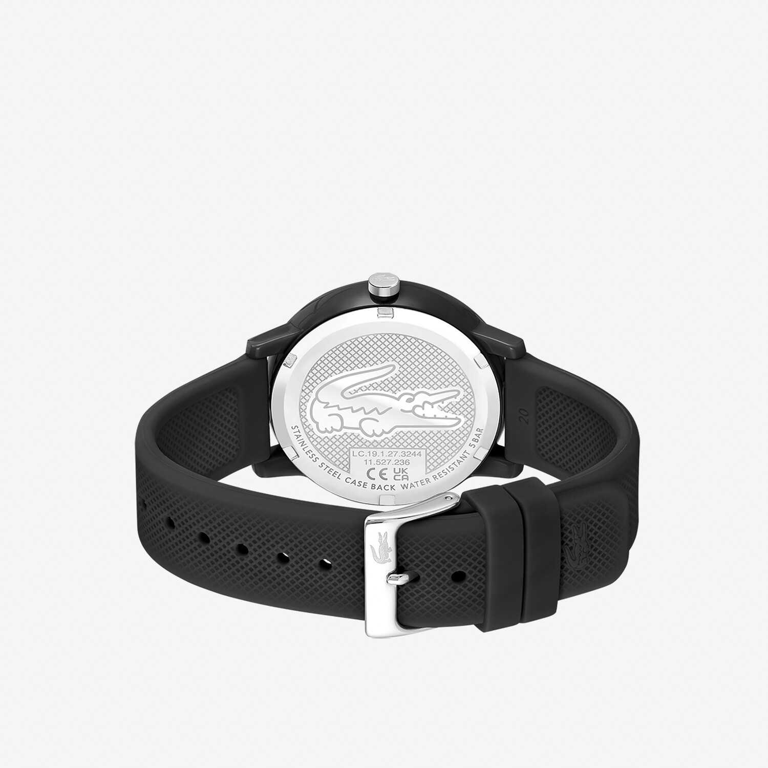 Lacoste 2011171 Men’s Silicone Strap Watch – Black