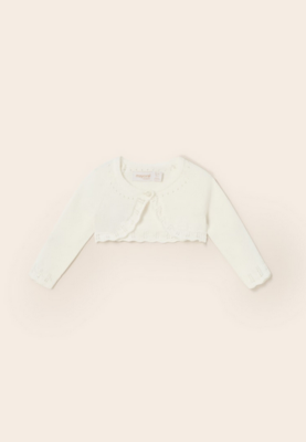 Mayoral 318 Baby Girl OffWhite Knitted Bolero