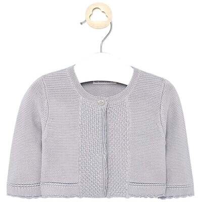 Mayoral 325 Baby Girl Bolero Shell Grey