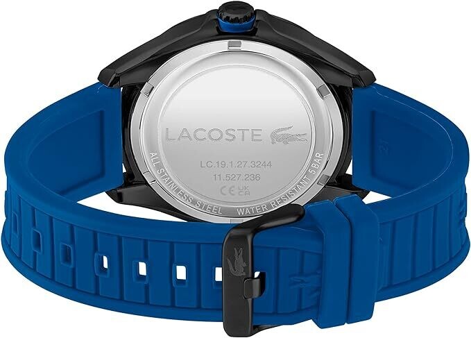 Lacoste 2011262 Men's Tiebreaker Quartz Stainless Steel & Silicone Watch – Blue