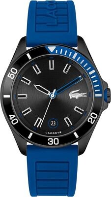 Lacoste 2011262 Men's Tiebreaker Quartz Stainless Steel & Silicone Watch – Blue