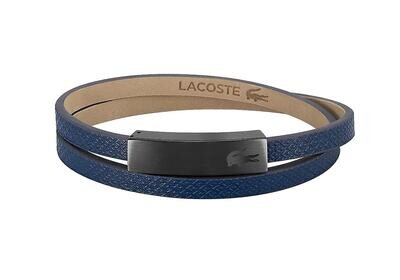 Lacoste 2040108 Men's Blue Double Pique Leather Bracelet