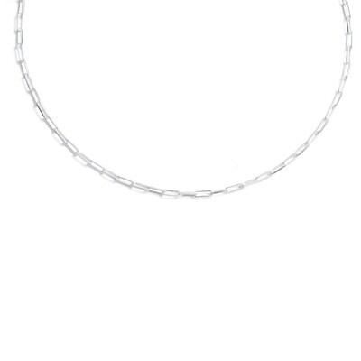 Beblue BCHFANTA-SLV Silver Be Fantastic Paperclip Chain Necklace