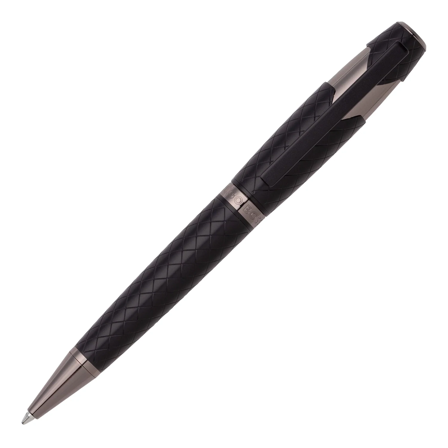 Hugo Boss HSS2524A Chevron Ballpoint Pen/ BLACK