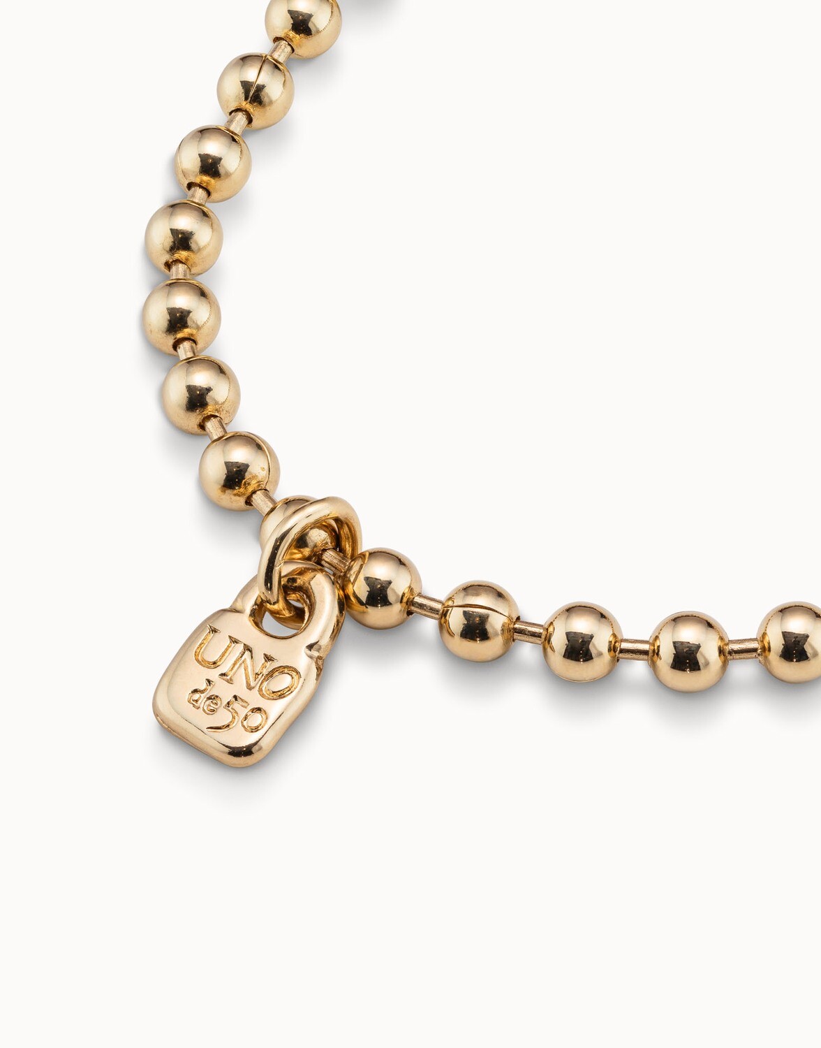 UNOde50 PUL1829ORO0000M 18kt Gold-Plated Small Ball Bead Bracelet - Emotions