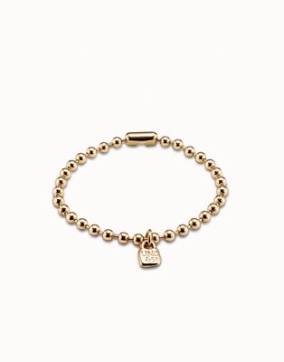 UNOde50 PUL1829ORO0000M 18kt Gold-Plated Small Ball Bead Bracelet - Emotions