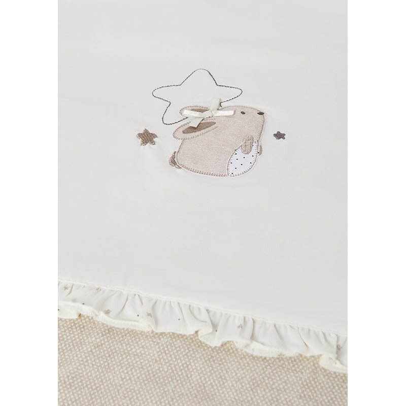 Mayoral 9249 Unisex Beige Baby Blanket W/ Bunny Design