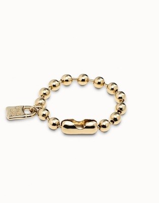 UNOde50 PUL1215ORO0000L 18kt Gold-Plated Large Ball Beads Bracelet