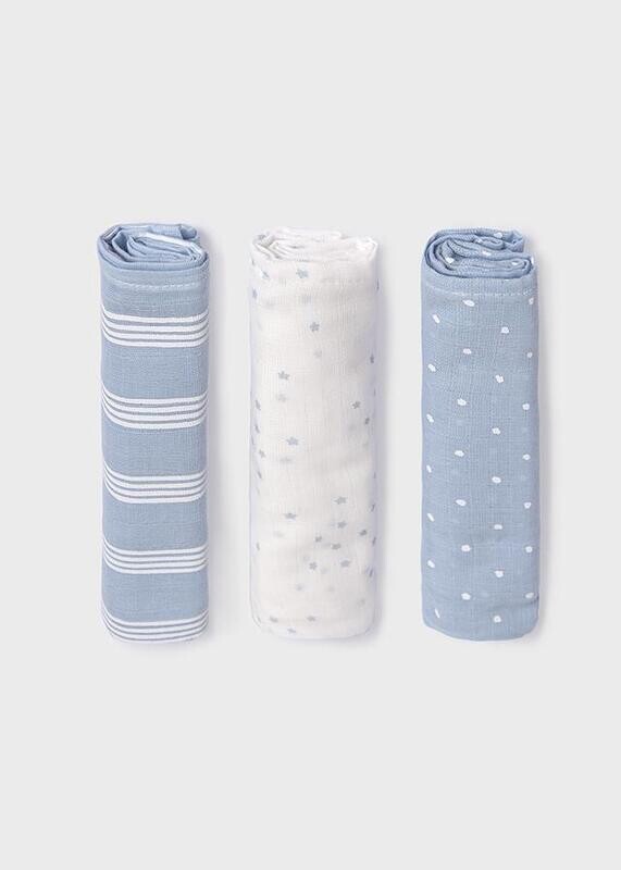 Mayoral 19323 Baby Boy's OS Swaddle Set 3PC/ CIELO