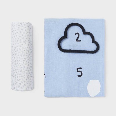 Mayoral 19253 2 Baby Blankets W/ Frame 114x114