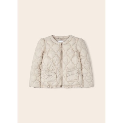 Mayoral 3443 Girl’s Beige Windbreaker W/ Pockets