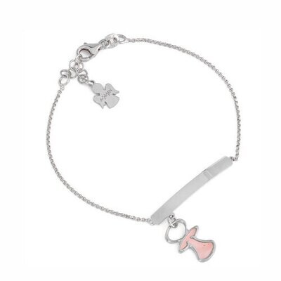 Amen BCIUBR2 Women's Silver & Pink Pacifier w/ Angel Bracelet - Mom