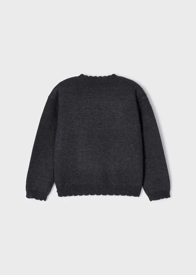 Mayoral 4301 Girl’s Long Sleeve Scalloped Edged Sweater