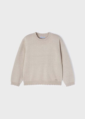 Mayoral 4301 Girl’s LS Scalloped Edged Sweater/