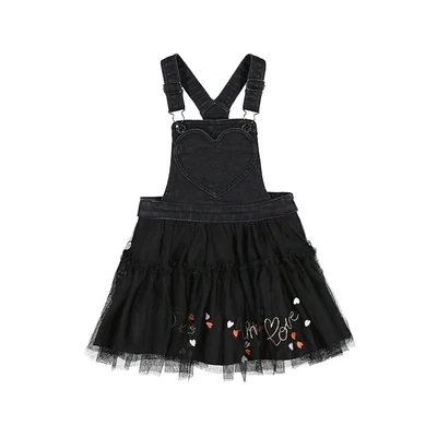 Mayoral 4909 Girl's Denim & Tulle Overall Skirt