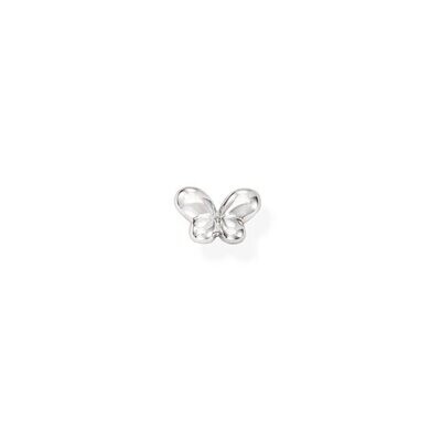 Amen EB33 Women's Silver Butterfly Stud Earrings