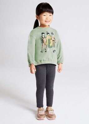 Mayoral 4772 Girl's Long Sleeve Sweater & Leggings Set 2PC – Menta