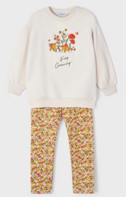 Mayoral 4769 Girl's Long Sleeve Sweater & Legging Set 2PC – Garbanzo