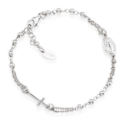 Amen BROB3 Women's Silver Classic Rosary Bracelet - Rosary