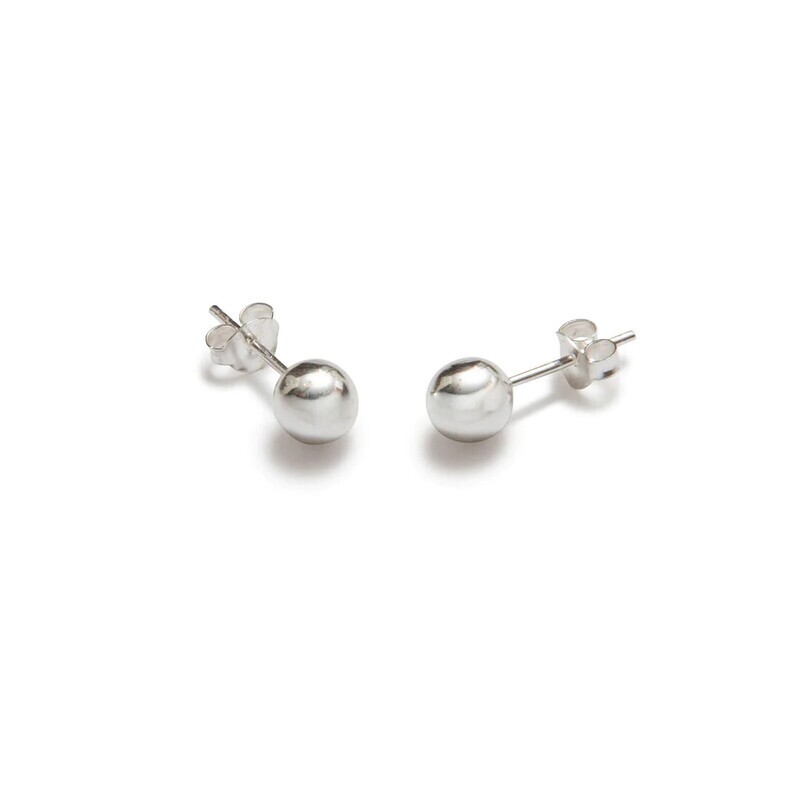 Beblue BOSS6MM-SLV Silver Ball Stud Earrings 6mm