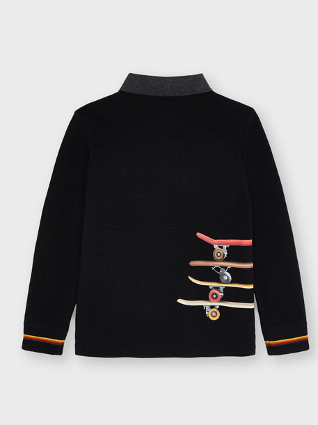 Mayoral 4155 Black Long Sleeve Polo