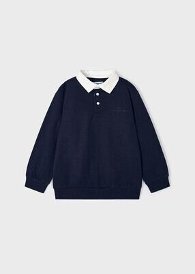 Mayoral 4101 Boy's LS "Cool Experiences" Polo Shirt/