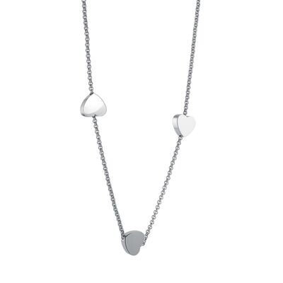 Italgem SWN25 Women's S. Steel Triple Heart Necklace