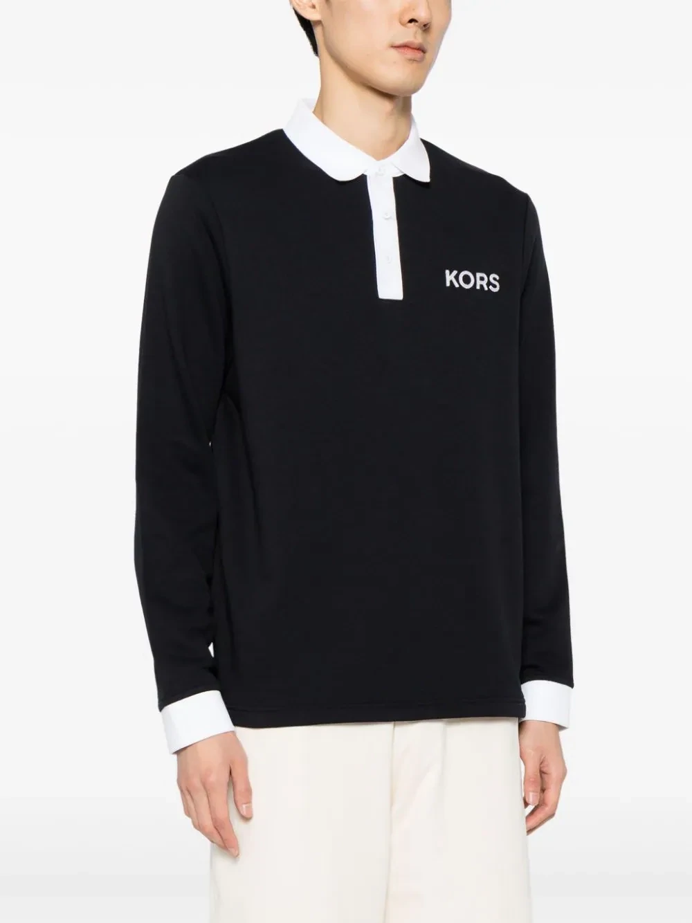 Michael Kors CF351LX4NF Men’s Long Sleeve Polo Shirt