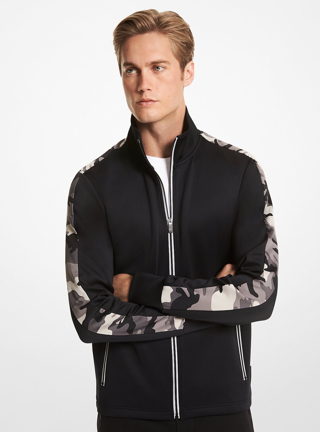Michael Kors CF150DS4GE Black Zip Up Jacket