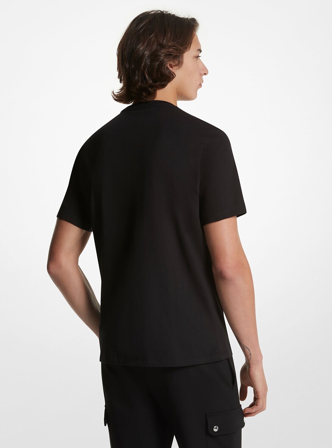 Michael Kors CH351RNFV4 Men's Short Sleeve Block Mesh KORS T-Shirt