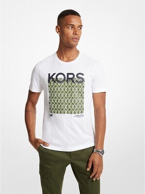 Michael Kors CF351MMFV4 Men's SS Lattice Logo T-Shirt/