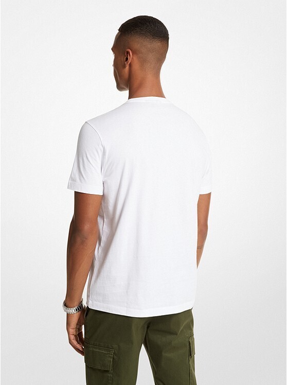 Michael Kors CF351MMFV4 Men's Short Sleeve Lattice Logo T-Shirt