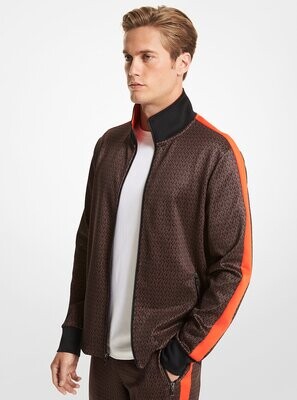 Michael Kors CF150HY4BY Mens Brown with orange zip up Jacket Michael Kors CF150HY4BY Mens Brown with orange zip up Jacket